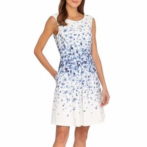 RepliKate - Blue and White Petal Dress! Sleeveless